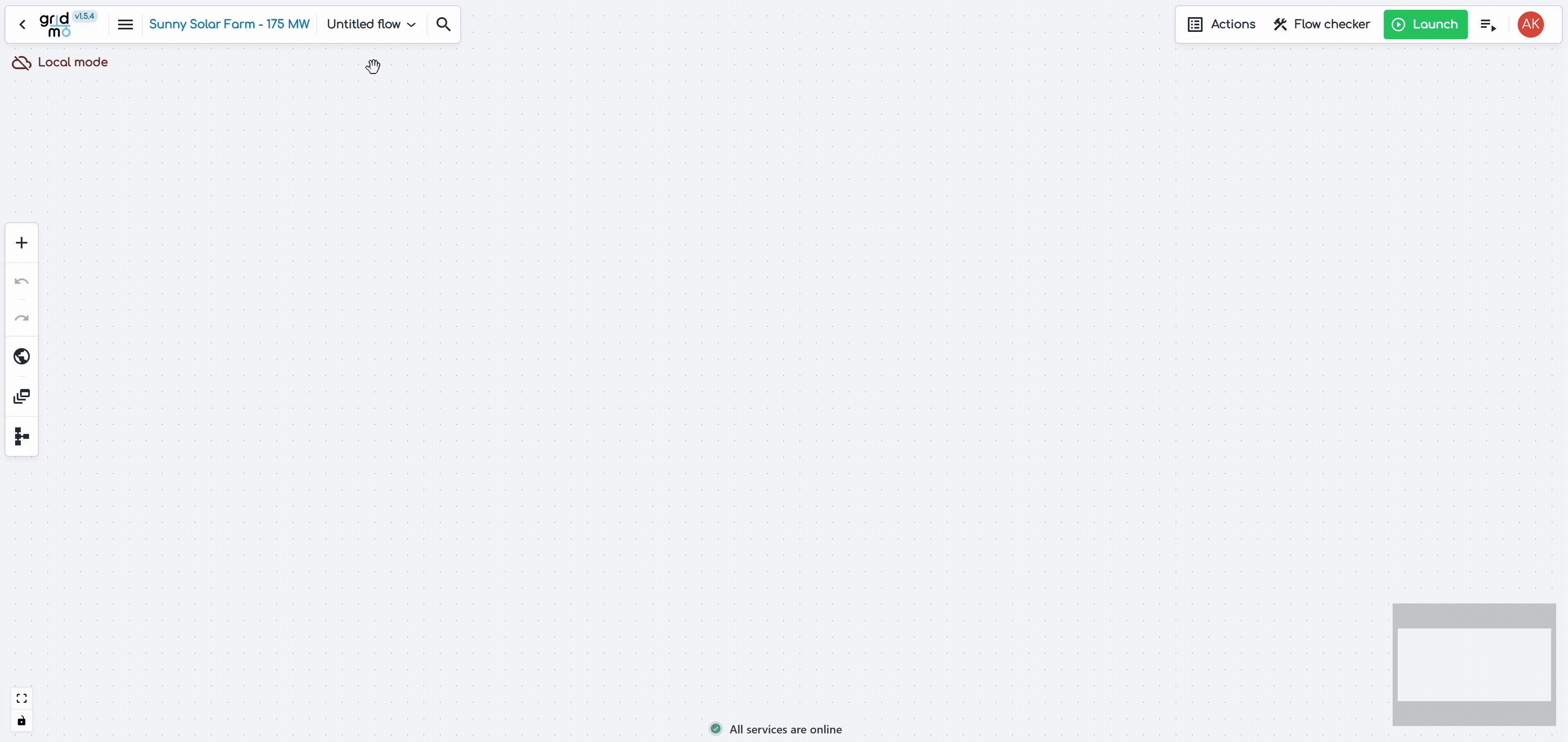 screen recording of the gridmo web app adding a template