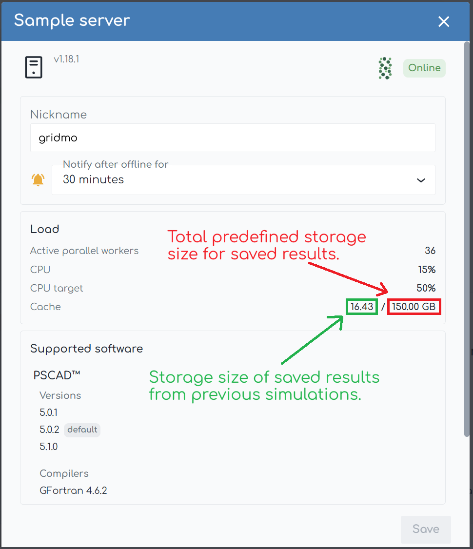 Cache - Engine setting