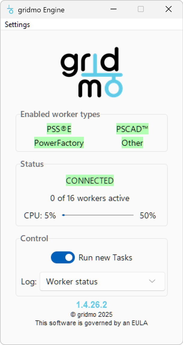 screenshot of the gridmo engine executable