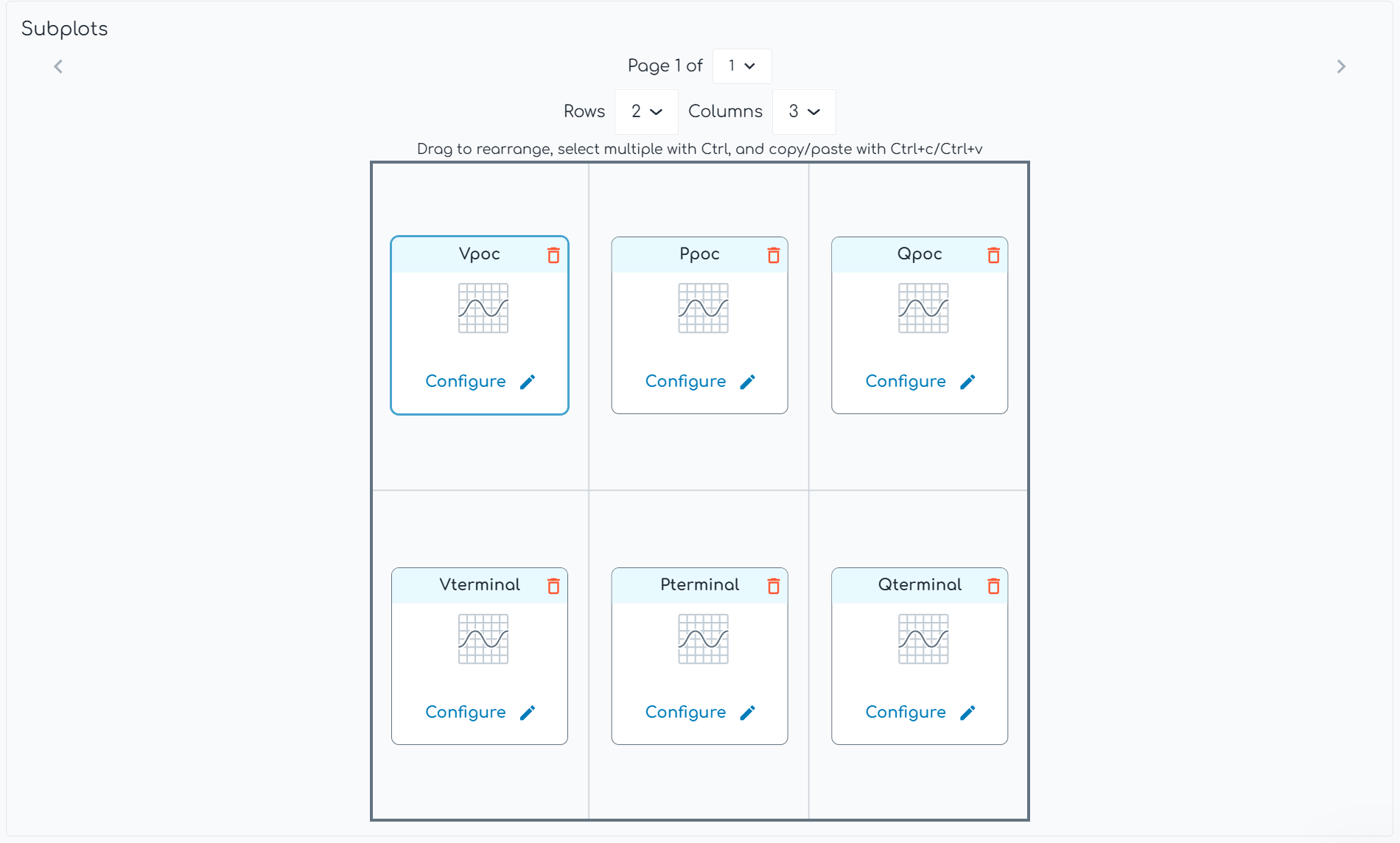 example screenshot of configured subplots in Plot Node