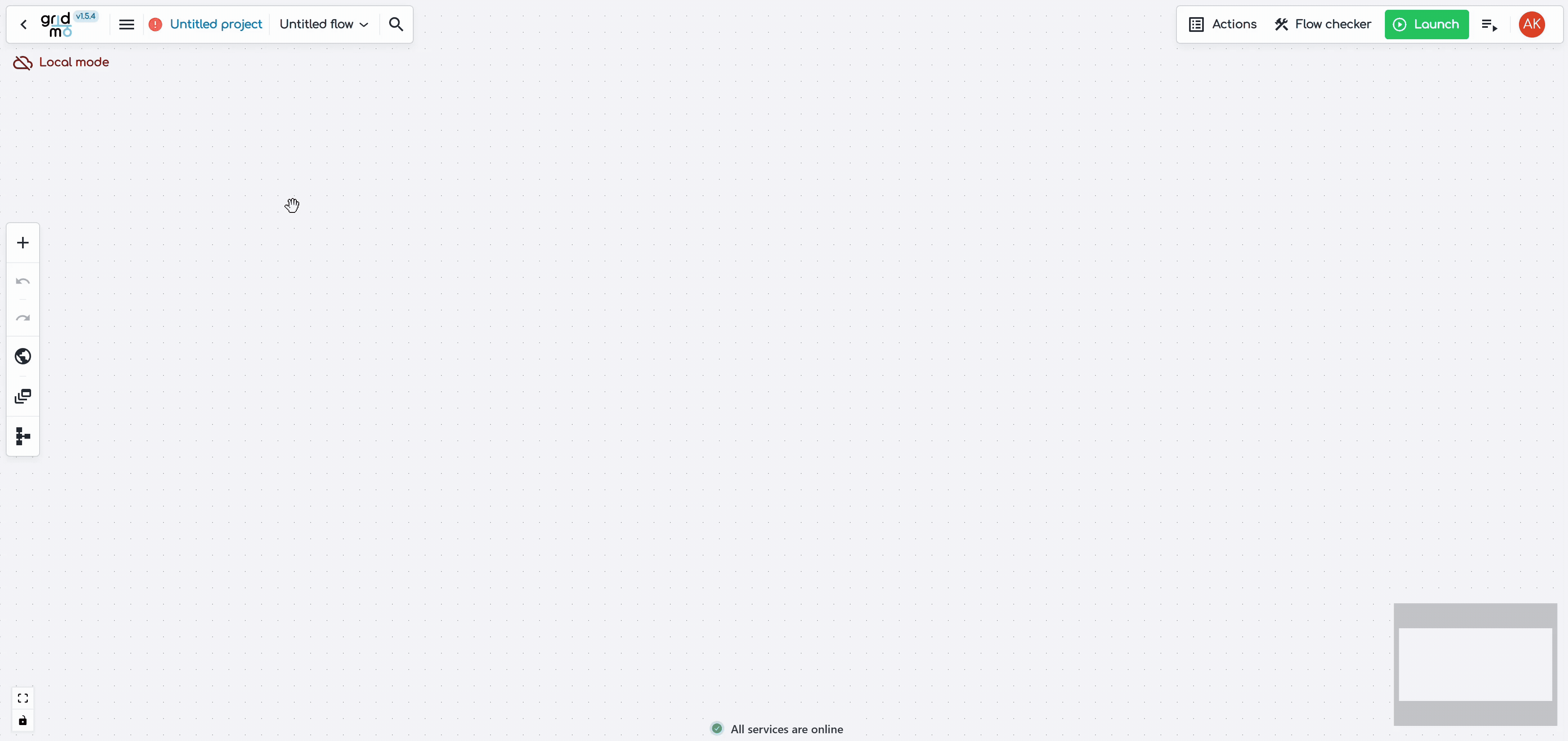 screen recording of the gridmo web app uploading example
