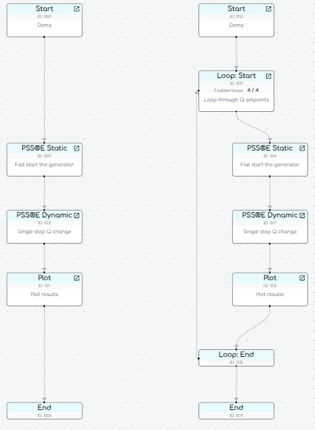 screenshot of the gridmo web app showing loop variables