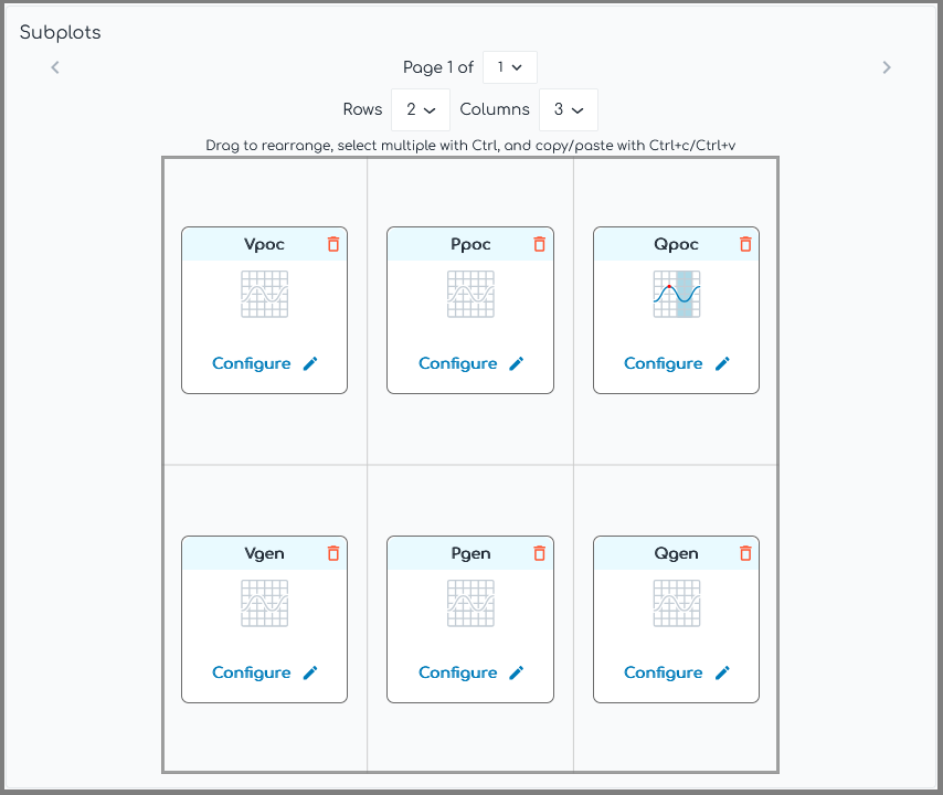 screenshot of the gridmo web app showing the 4 by 4 grid of available subplots