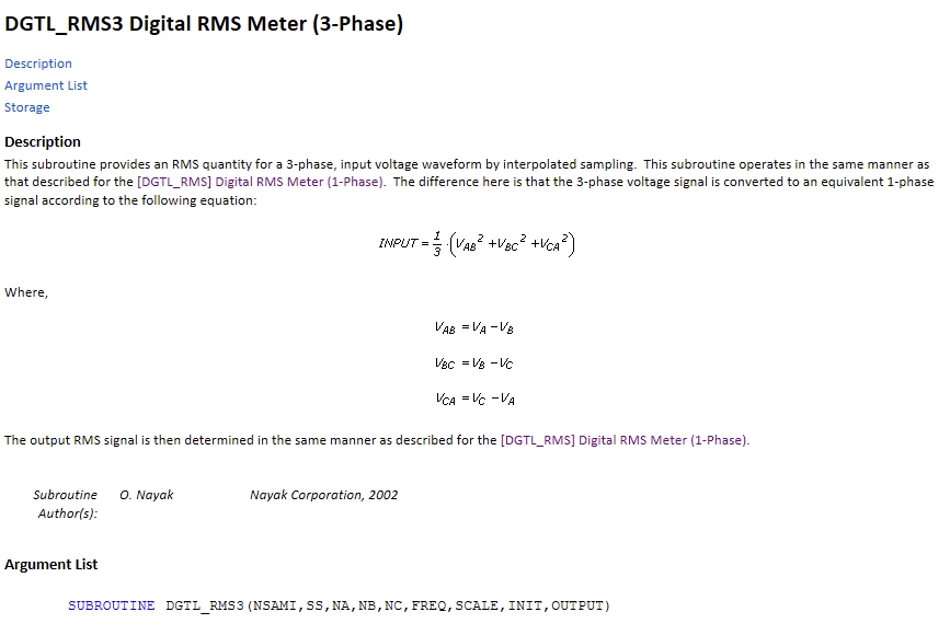 pscad subroutine